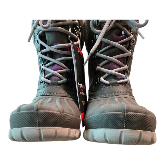 Cougar Carlisle Storm Boots Womens 8W Purple Plaid Waterproof High Activity Cozy - Picture 13 of 14